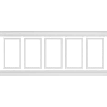 Ekena Millwork Wainscot Paneling Kit, Urethane, 94-1/2 in L, Factory Primed WPKUSQ021P040